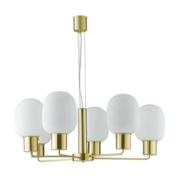 Fan Europe Lighting - Fan Europe Fellini - Mutli Arm 6 Light Ceiling Pendant, Gold, Opal, E27