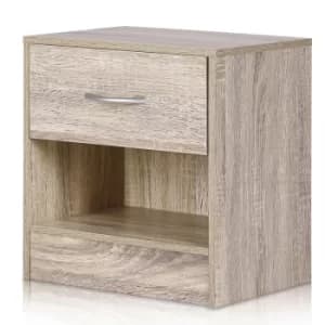 Night Stand Table Bedside Cabinet Bedroom Furniture Drawer Side Storage Home Oak