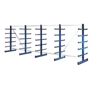EUROKRAFTpro Cantilever Racking Unit with Identical Cantilever Arm Length Shelf