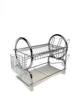 Apollo Chrome Dish Drainer With White Tray