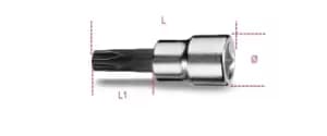 Beta Tools 910PT 3/8" Square Drive 5-Star Bit Socket Driver PT40 009100540
