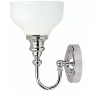 IP44 Wall Light Contemporary Glass Shade Bulb Included Chrome LED G9 3.5W
