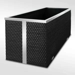 RattanArt Poly Rattan Small Trough Black