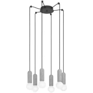 Giaconecchia 6 Lamp Cluster Pendant Ceiling Light Anthracite - Eglo