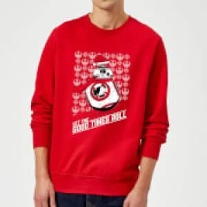 Star Wars Let The Good Times Roll Christmas Sweatshirt - Red - L