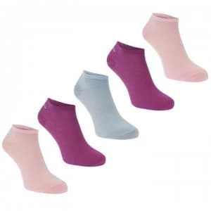 Slazenger Trainer Socks 5 Pack Ladies - Bright Asst
