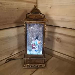 Premier Decorations Ltd - Premier 27cm Christmas Light Up Snowman Water Spinner Decoration