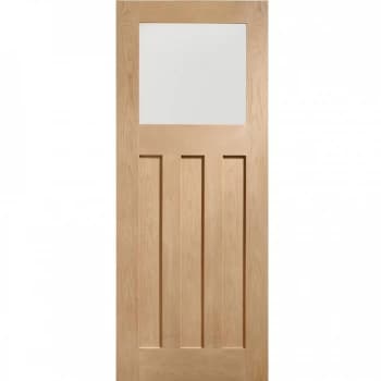 XL Joinery DX 1930s Edwardian 4 Panel Fully Finished Oak Obscure Glazed Internal Door - 1981mm x 762mm (78 inch x 30 inch)