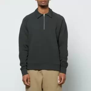 Norse Projects Mens Kristian Half Zip Sweatshirt - Beech Green - M