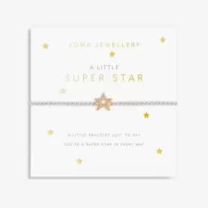 Super Star Silver And Gold 15.5cm Stretch Bracelet C682