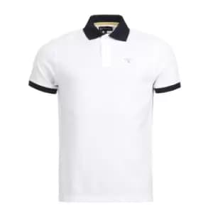 Barbour Mens Lynton Polo White Medium