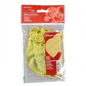 Partymor Balloons Pack of 6 - Congratulations