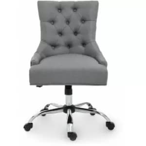Anita Grey Fabric Home Office Chair - Premier Housewares