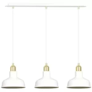 Emibig Ibor White Bar Pendant Ceiling Light 3x E27