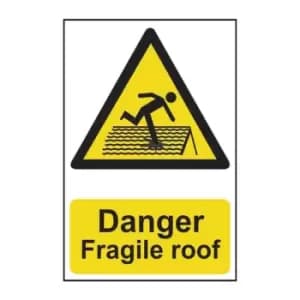 Danger Fragile Roof - PVC (400 x 600mm)
