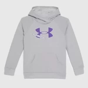 Under Armour Girls Rival Fleece Hoodie In Light Grey