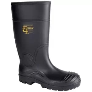 Grafters Womens PVC Safety Waterproof Boot (10 UK) (Black) - Black