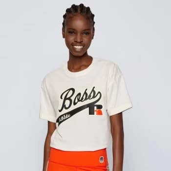 Hugo Boss X Russell Athletic Evarsy T-Shirt White Size L Women