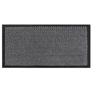 JVL Heavy Duty Commodore Backed Barrier Door Floor Mat Grey/Black 80 x 140 cm