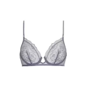 Calvin Klein Unlined Floral Plunge Bra Womens - Purple