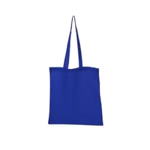 United Bag Store Cotton Long Handle Tote Bag (One Size) (Royal Blue)