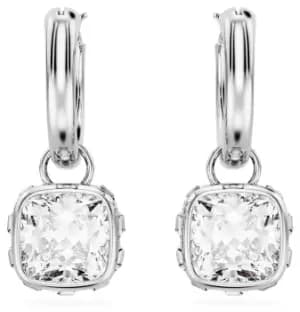 Swarovski 5662919 Stilla Drop Hoop Earrings Rhodium Plated Jewellery