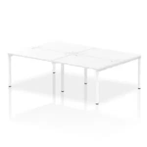 Impulse Bench B2B 4 Person 1200 White Frame Office Bench Desk White