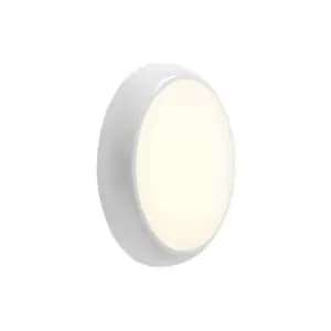 Saxby Lighting - Saxby Hero 18W LED Round Flush Light Gloss White with Microwave, IP65