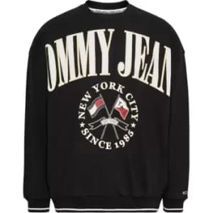 Tommy Jeans Tjm Skater Prep Logo Crew - Black