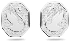 Swarovski 5621097 Signum Swan White Crystal Stud Earrings Jewellery