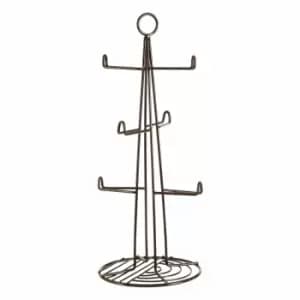 Premier Housewares 6 Cup Mug Tree, Black Nickel Finish