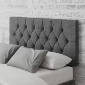 Olivier Firenze Velour Headboard Charcoal