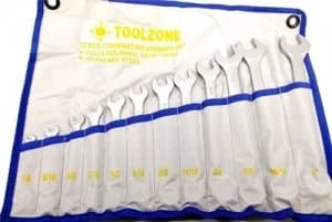 Toolzone 12 Piece Imperial AF Combination Spanner Set