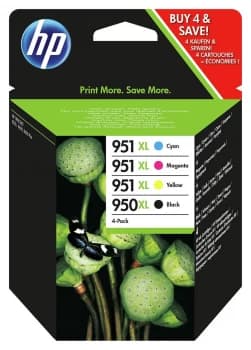 HP 950XL Black And 951XL Tri Colour Ink Cartridge