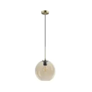 Loop Amber Pendant Ceiling Light 25cm