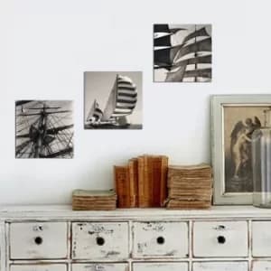 3BT019 Grey Black White Decorative MDF Painting (3 Pieces)