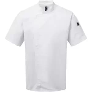 Premier Unisex Adult Short-Sleeved Chef Jacket (M) (White) - White