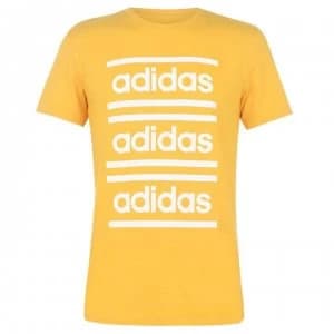 adidas C90 T Shirt Mens - Yellow/White