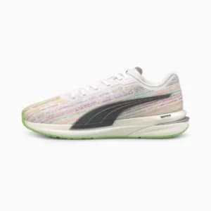 PUMA Velocity Nitro Spectra Mens Running Shoes, White/Spellbound/Green Size 10 Shoes