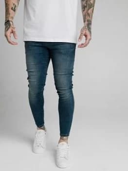 SikSilk Skinny Jean - Mid Wash Size M Men
