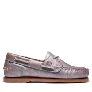 Timberland Ek+ Classic Boat Shoe For Her In Silver Silver, Size 4.5