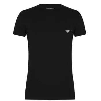 Emporio Armani Big Eagle T Shirt - Black