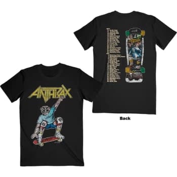 Anthrax - Spreading Skater Notman Vintage Unisex Large T-Shirt - Black