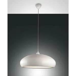 Fabas Luce Lodge Dome Pendant Ceiling Lights White Glass, E27