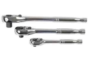 Laser Tools 6421 Ratchet Set 1/4"D, 3/8"D, 1/2"D 3pc