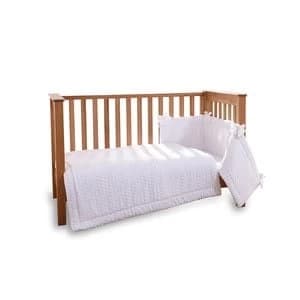 Clair de Lune Marshmallow 3 piece Cot/Cot Bed Set - White