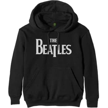 The Beatles - Drop T Logo Unisex Large Hoodie - Black