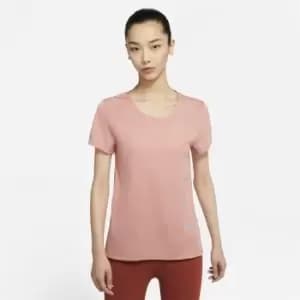Nike Run Short Sleeve T Shirt Ladies - Pink