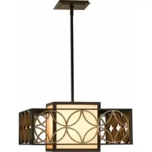 Loops - 1 Chandelier LIght Heritage Bronze Parissiene Gold LED E27 100W