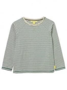 White Stuff Boys Seb Stripe Long Sleeve T-Shirt - Teal